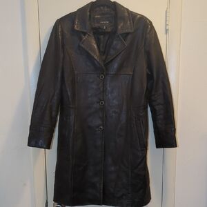 Vintage Jones New York Black Soft Leather Jacket Size L NOW ONLY $50